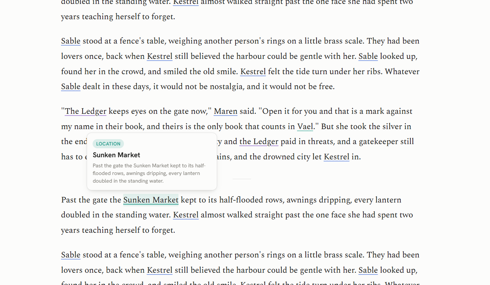 Added, and underlined from here on, with the entry one hover away.